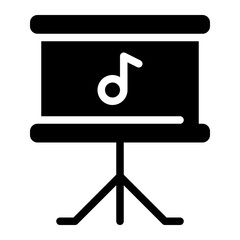 music stand glyph icon