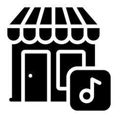 music store glyph icon