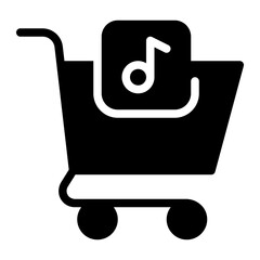 online store glyph icon