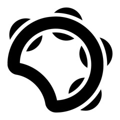 tambourine glyph icon
