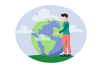 Earth Day Flat Design Illustration