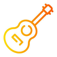 acoustic guitar gradient icon