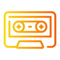 cassette gradient icon