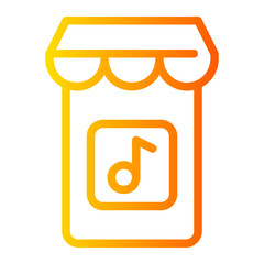 music shop gradient icon