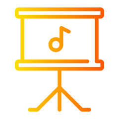 music stand gradient icon
