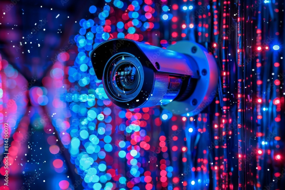 Poster coverage expansion in camera security systems integrates wireless connections with educational lense