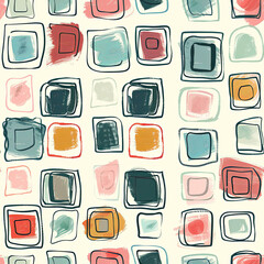 Seamless doodle pattern, colorful with pastel colors, digital paper for printing, graphic design, product designs, stickers and many more.	
