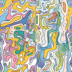 Seamless doodle pattern, colorful with pastel colors, digital paper for printing, graphic design, product designs, stickers and many more.	
