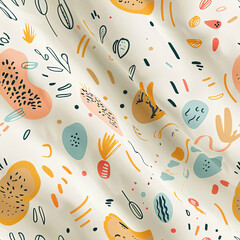 Seamless doodle pattern, colorful with pastel colors, digital paper for printing, graphic design, product designs, stickers and many more.	
