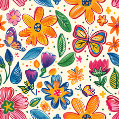 Seamless doodle pattern, colorful with pastel colors, digital paper for printing, graphic design, product designs, stickers and many more.	
