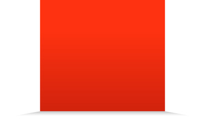 Red paper rectangle and shadow, label, banners, icon