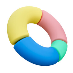 3D graph for business digital marketing concept. Growth and changes in value. Exchange trading. Reporting annual and quarterly profits. 3D rendering