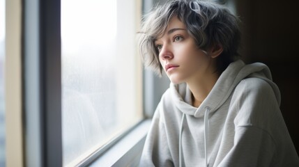 女性　パーカー　ライフスタイル