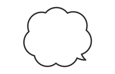 シンプルなもくもく･もこもこふきだし【ベクターイラスト素材】