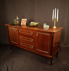 old vintage furniture on a dark background