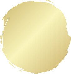 Gold round brush. Design elements