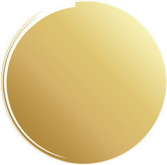 Gold round brush. Design elements