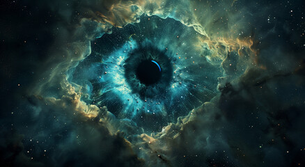 Cosmic Eye: Watchful Gaze in a Nebula Galaxy