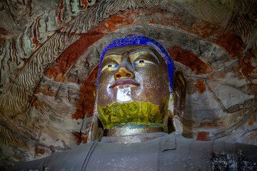 Yungang Grottoes, ancient Chinese Buddhist temple grottoes built during the Northern Wei dynasty...