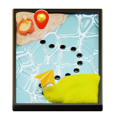 3D Icon Summer. map. Isolated on transparent background. 3D illustration. High resolution