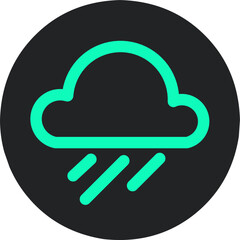 Weather cloud with thunderstorm icon.weather outline icon.stock illustration