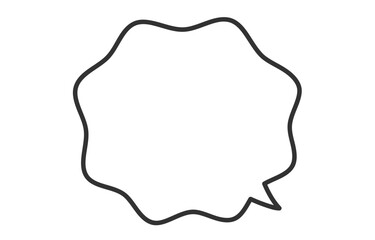 シンプルなもやもやふきだし【ベクターイラスト素材】