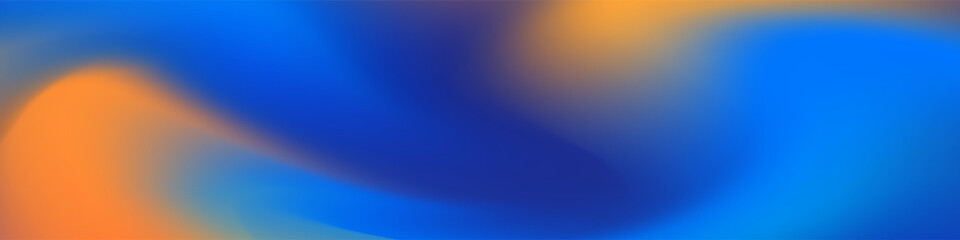Make an impact with the vibrant blue and orange abstract mesh blur banner. Ideal for promotional banners, social media posts, and brochures
