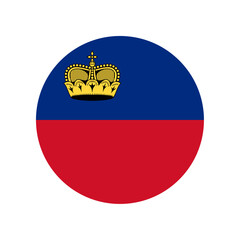 Round Liechtenstein flag icon
