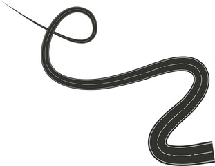 Street turn and curve long way, road, race, highways, asphalt