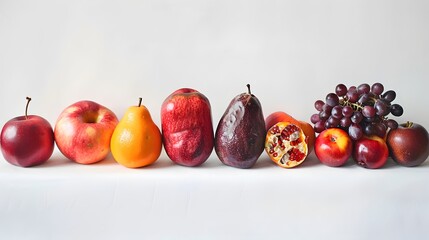 3D Realistic Mixed Fruits on white background. And AI generate mixed fruits arranged in a visually...