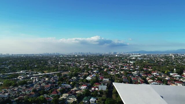 Aerial View Over Suburbans In Alabang, Las Piñas, Metro Manila, Philippines - Drone Shot