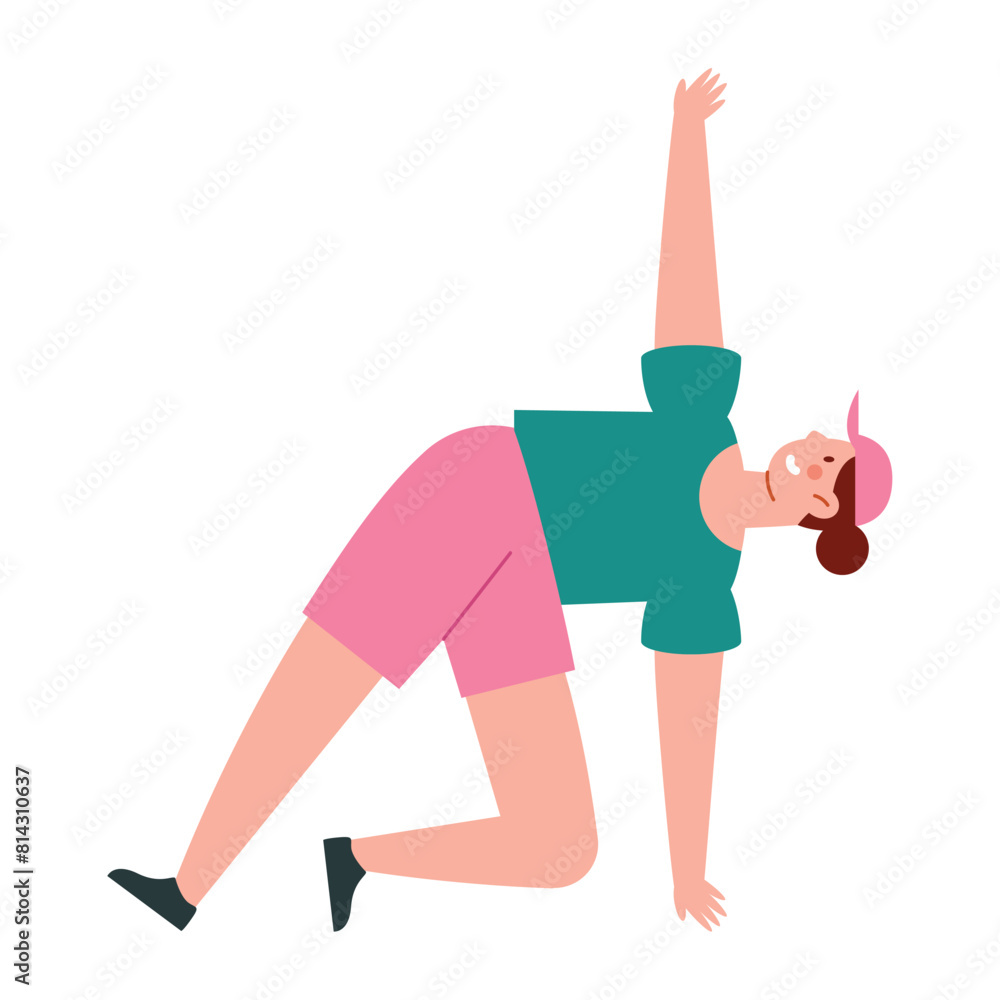 Poster gym practicing sport woman