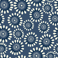 Retro Geo Floral Minimalist Pattern