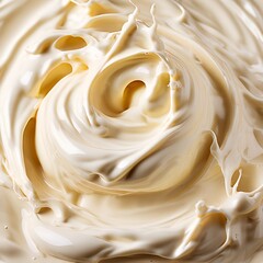 Macro photograph of chocolate texture of white, dark and milk chocolate. The Elegance of White Chocolate Texture. AI Generation.