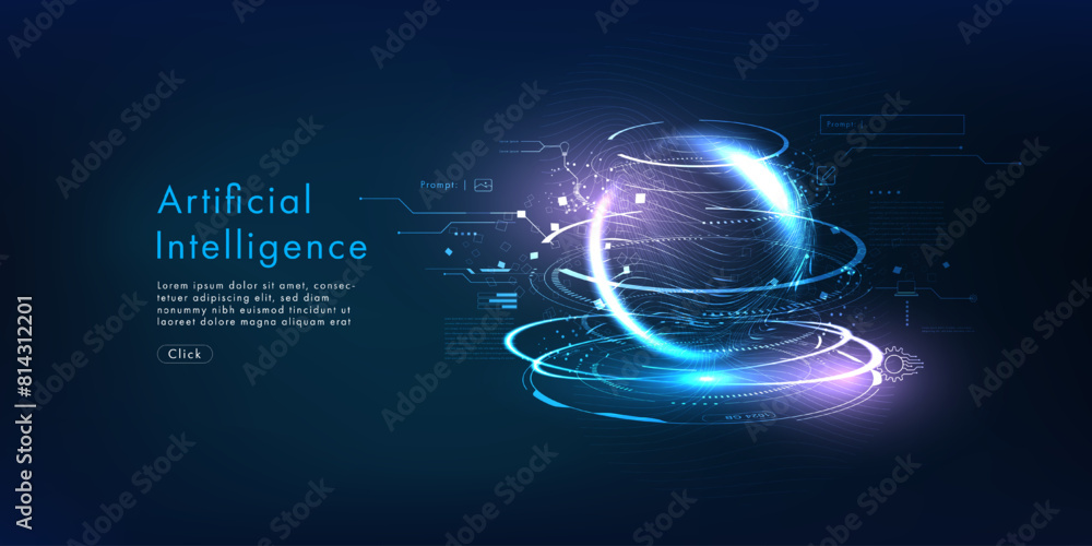 Poster hi-tech digital technology futuristic circuit digital. abstract futuristic design. ai, artificial in