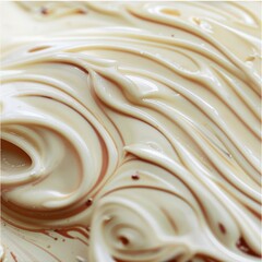 Macro photograph of chocolate texture of white, dark and milk chocolate. Close-up Shot of White Chocolate Texture. AI Generation.