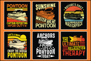 Pontoon Funy shirt. Pontoon Bundle T-shirt. Pontoon Boat T-shirt Bundle. © MdNayab