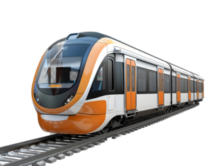 Metro Train Isolated on transparent background
