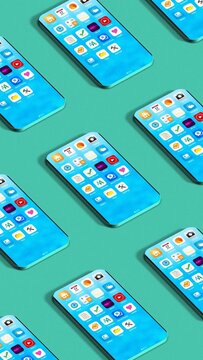 Vertical Isometric 3D Phone