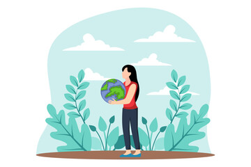 Earth Day Flat Design Illustration