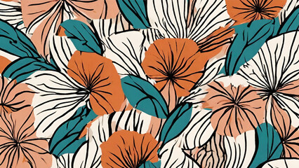 Vibrant Blooms: Abstract Floral Artwork in Contemporary Style