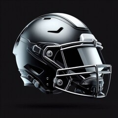 Fototapeta premium modern, sleek design of a football helmet, highlighting advancements in safety and aesthetic appea