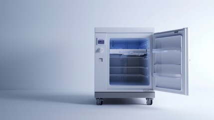 An image of a medical-grade freezer for storing sensitive biologicals
