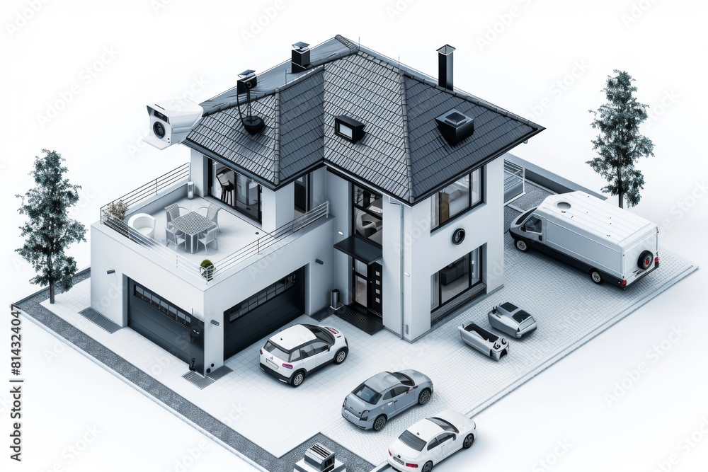 Poster advanced technology systems in cctv integrate cyber surveillance for safety measures, enhancing secu