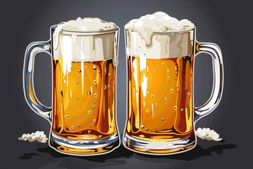 Illustration of International beer day, Celebrate and savor the world's most popular alcoholic beverage.