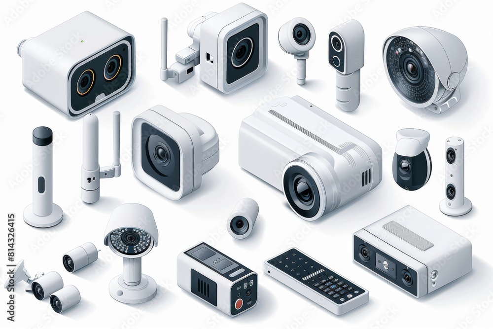 Poster surveillance cameras with electronic monitoring integrate email alerts, providing digital locking an