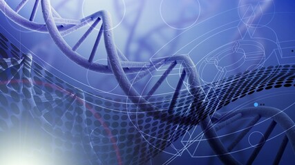 An array of violet  DNA structure Graph