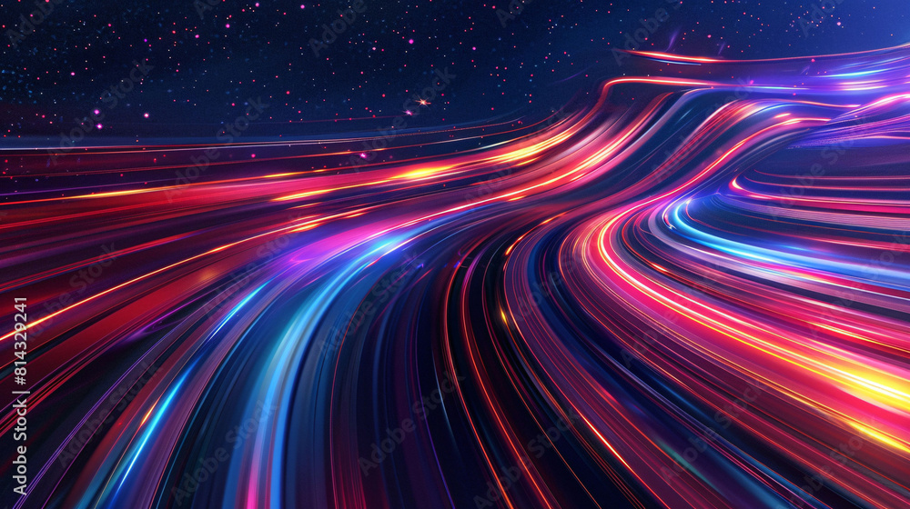 Poster abstract three-dimensional glowing curve background, abstract graphic poster ppt background