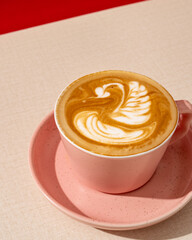 A cup of cappuccino coffee has the same ratio of espresso, steamed milk and foam