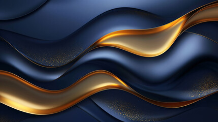 Luxurious metal curve design, gradient abstract PPT background